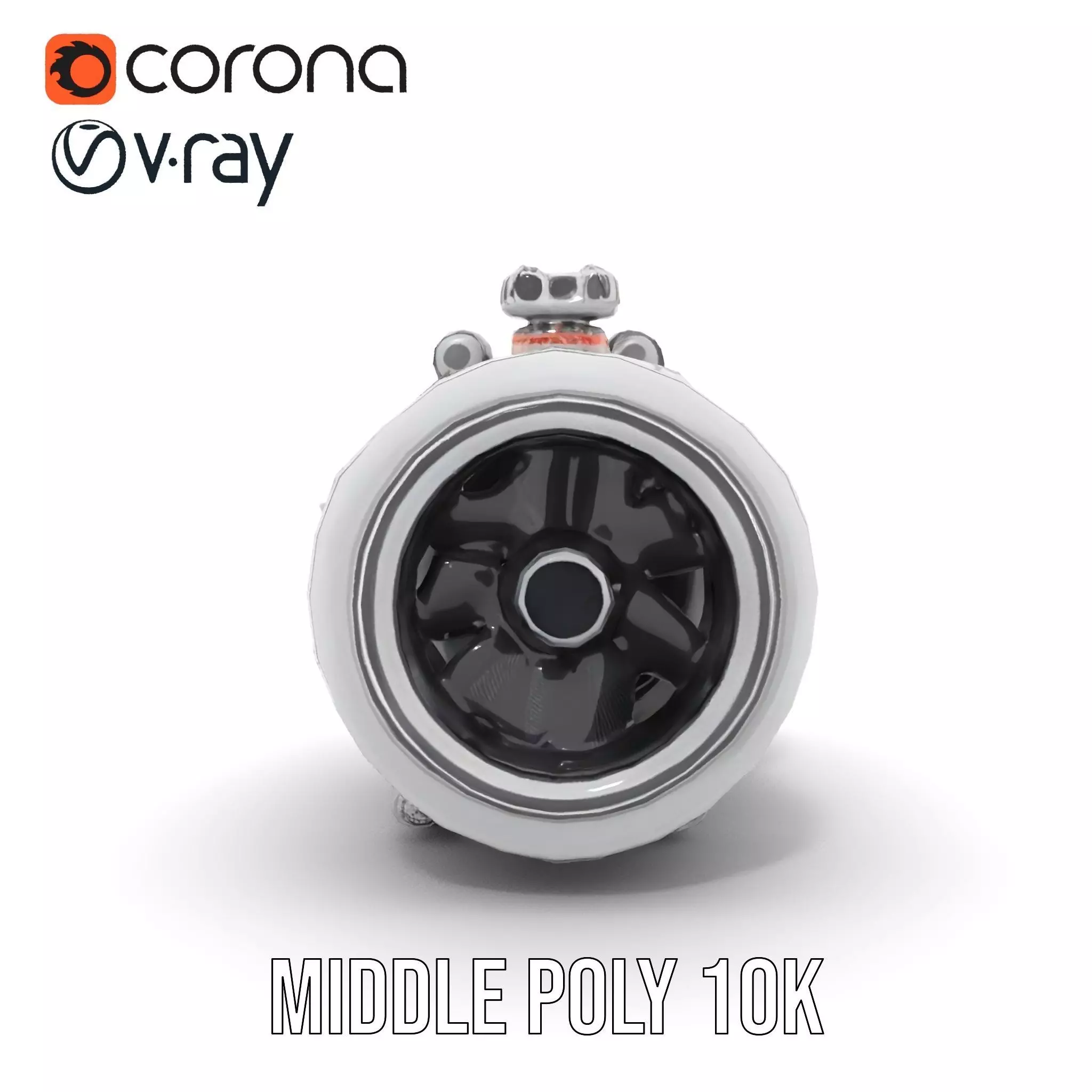 Futuristic Engine Model Pack Low-poly 3D model_17