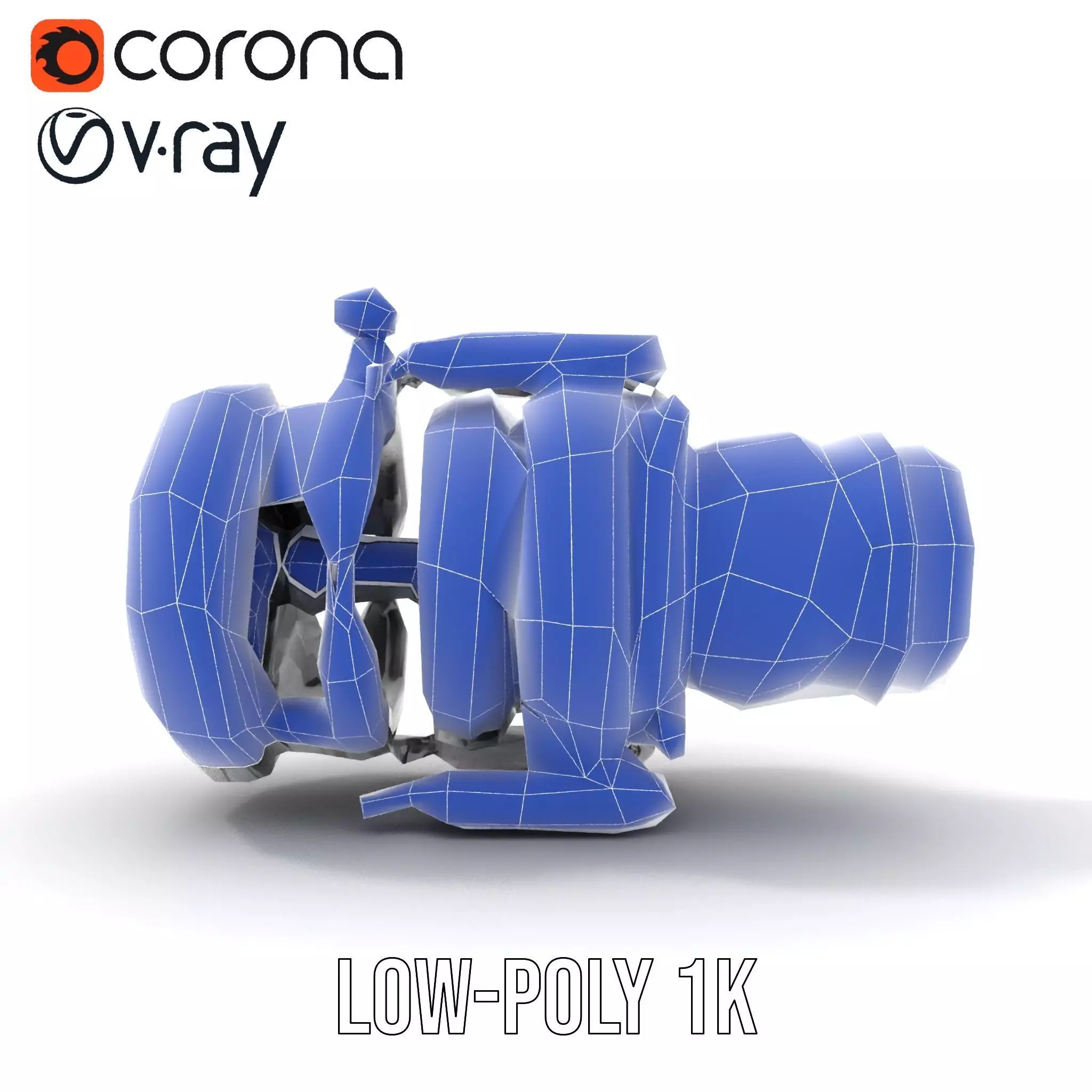 Futuristic Engine Model Pack Low-poly 3D model_31