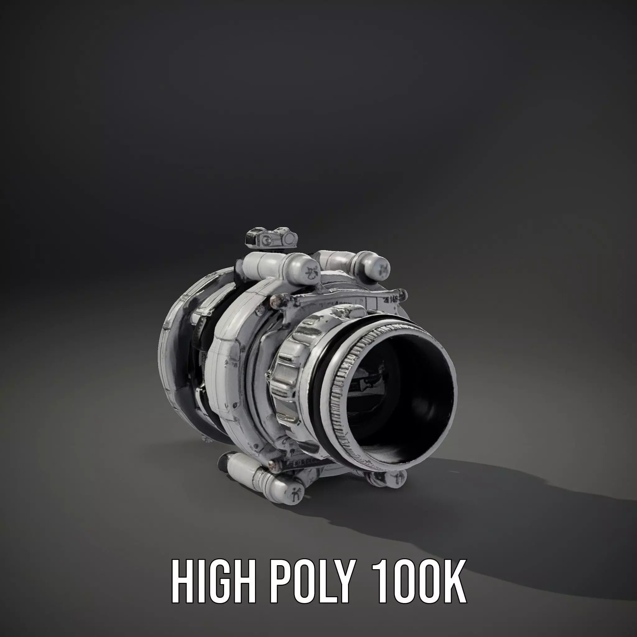 Futuristic Engine Model Pack Low-poly 3D model_11