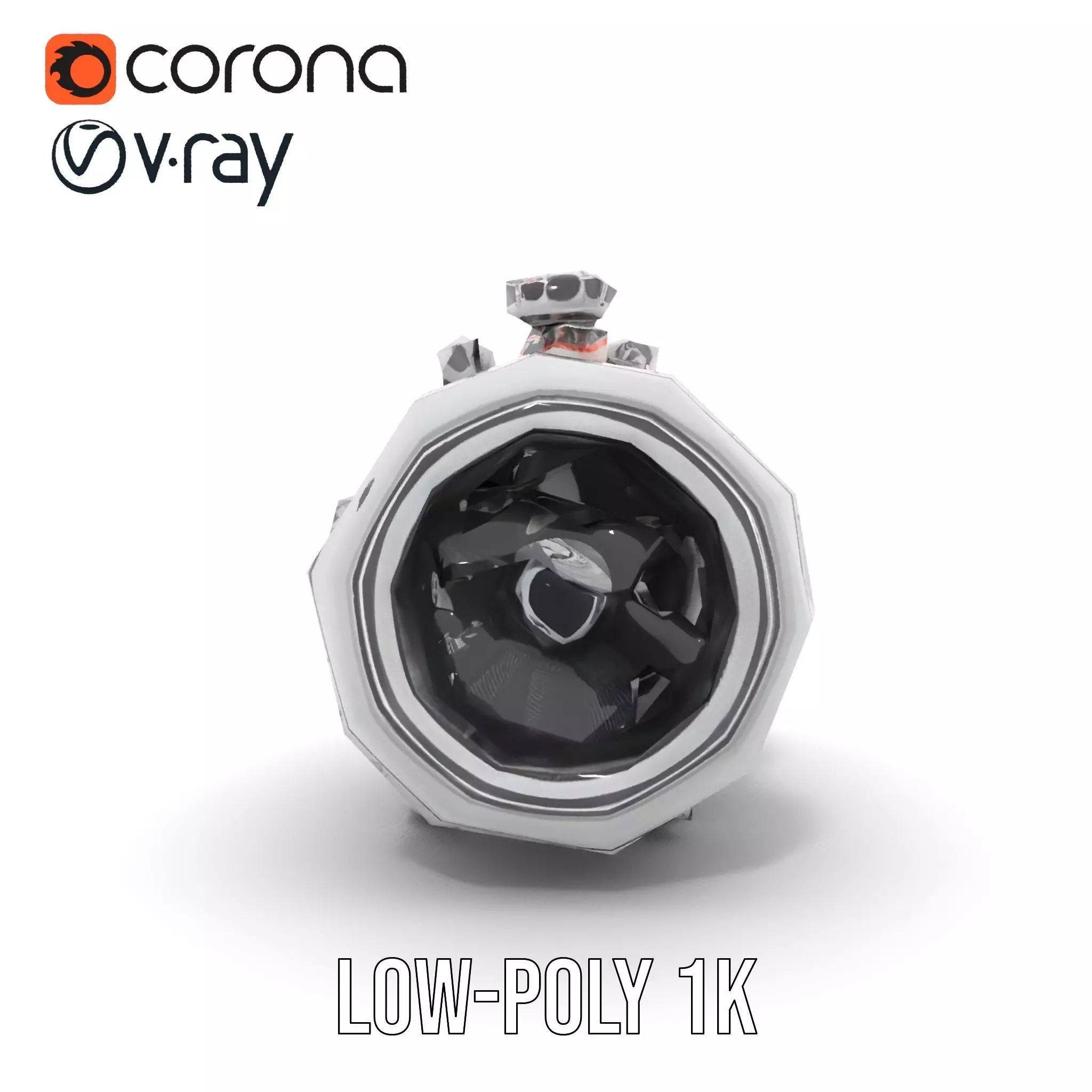 Futuristic Engine Model Pack Low-poly 3D model_13