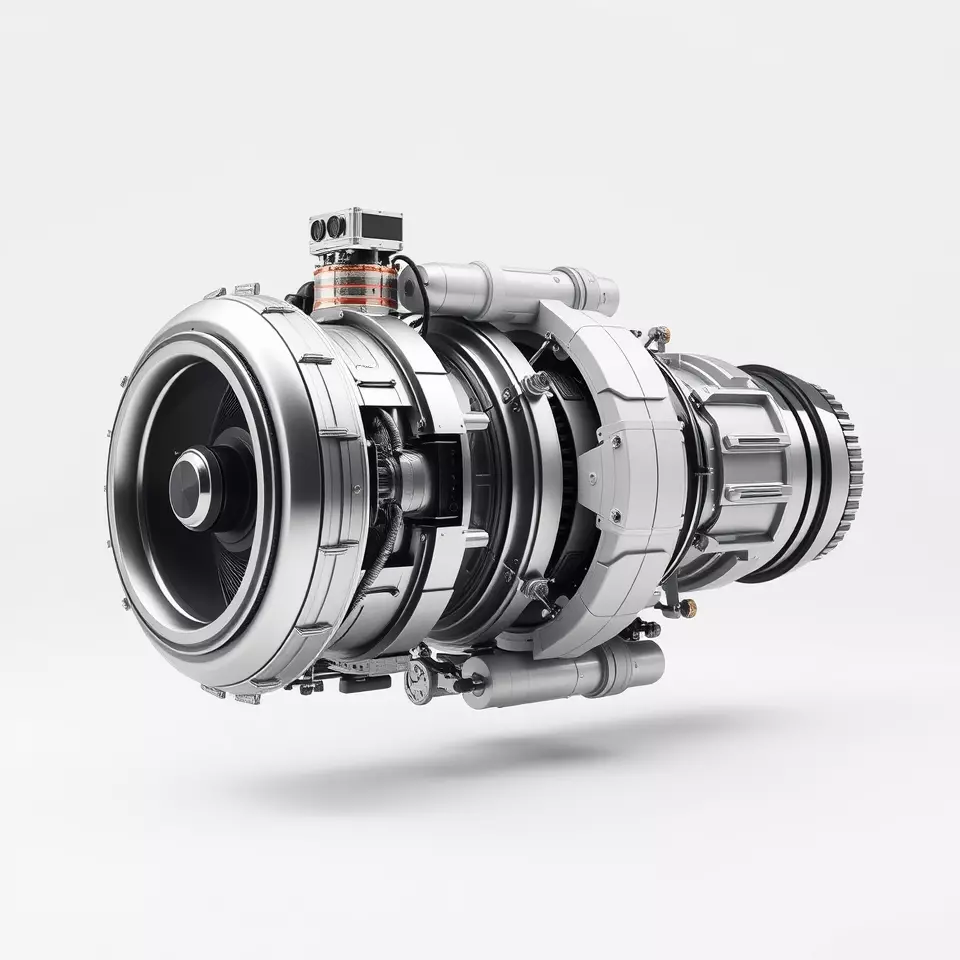 Futuristic Engine Model Pack Low-poly 3D model_3