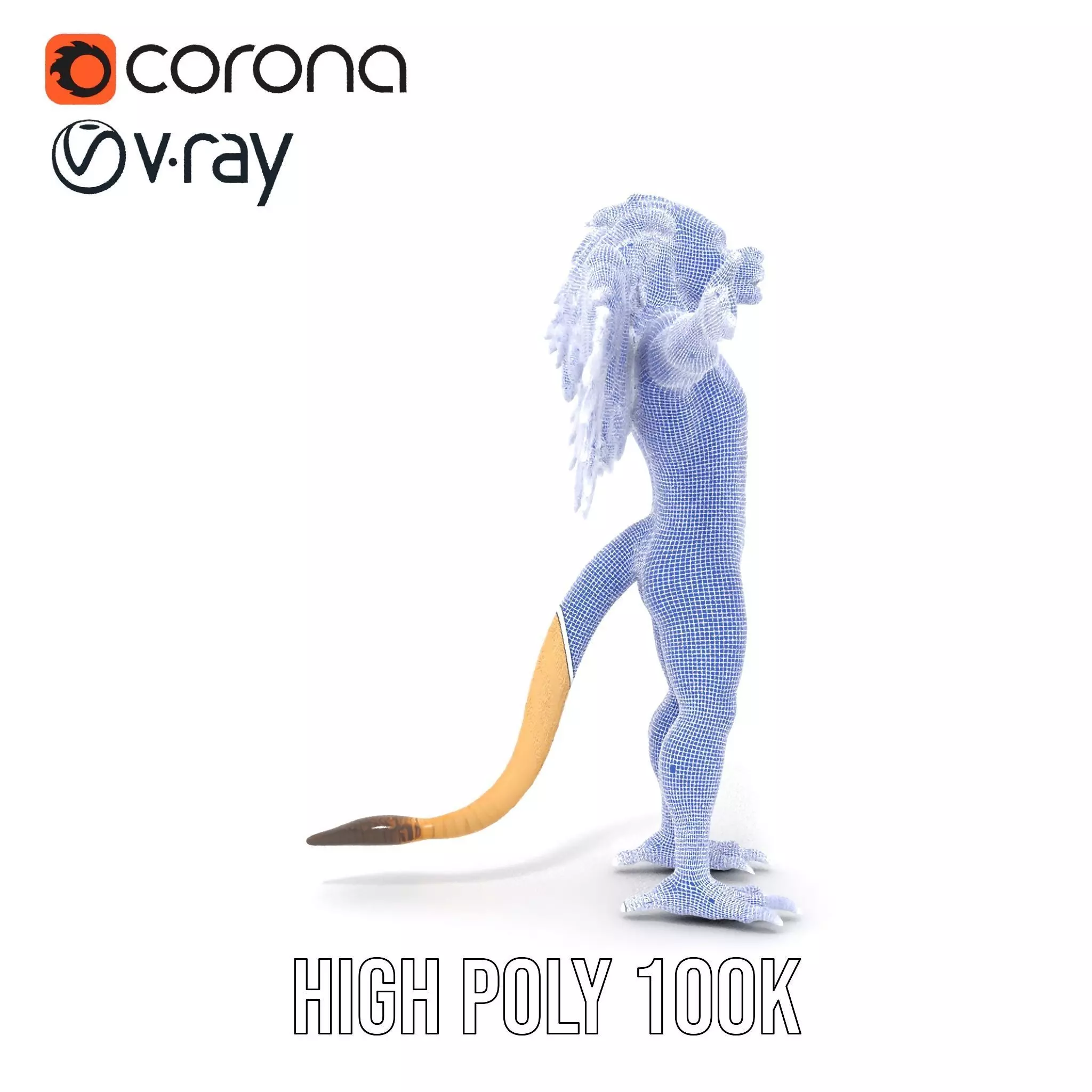 Winged Lion Hybrid Creature Model Pack Low-poly 3D model_33