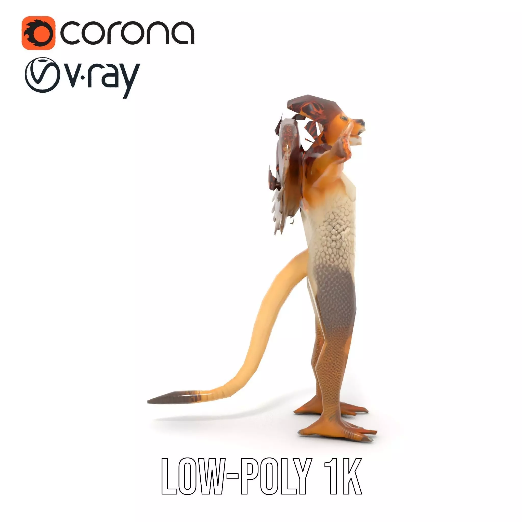 Winged Lion Hybrid Creature Model Pack Low-poly 3D model_11