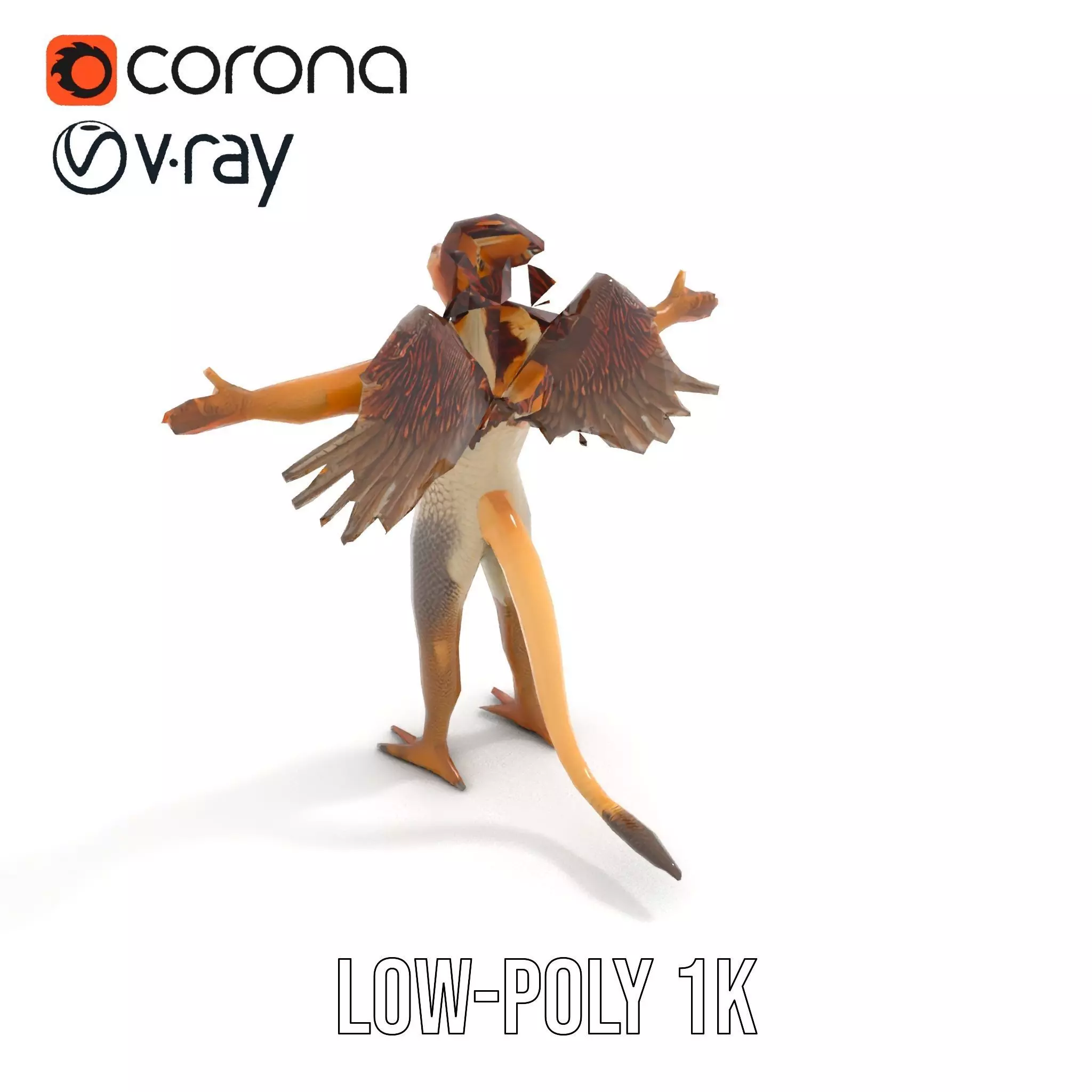 Winged Lion Hybrid Creature Model Pack Low-poly 3D model_25