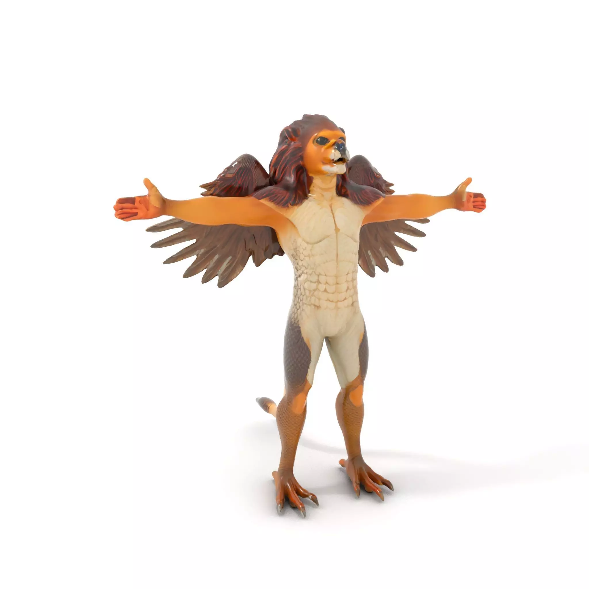 Winged Lion Hybrid Creature Model Pack Low-poly 3D model_0