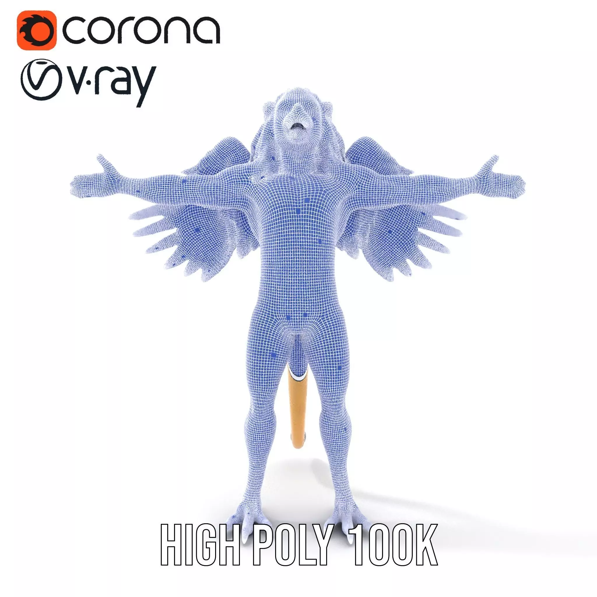 Winged Lion Hybrid Creature Model Pack Low-poly 3D model_29