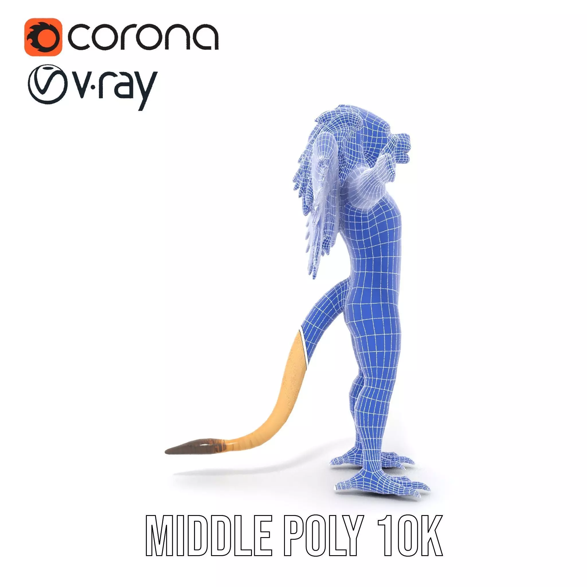 Winged Lion Hybrid Creature Model Pack Low-poly 3D model_21