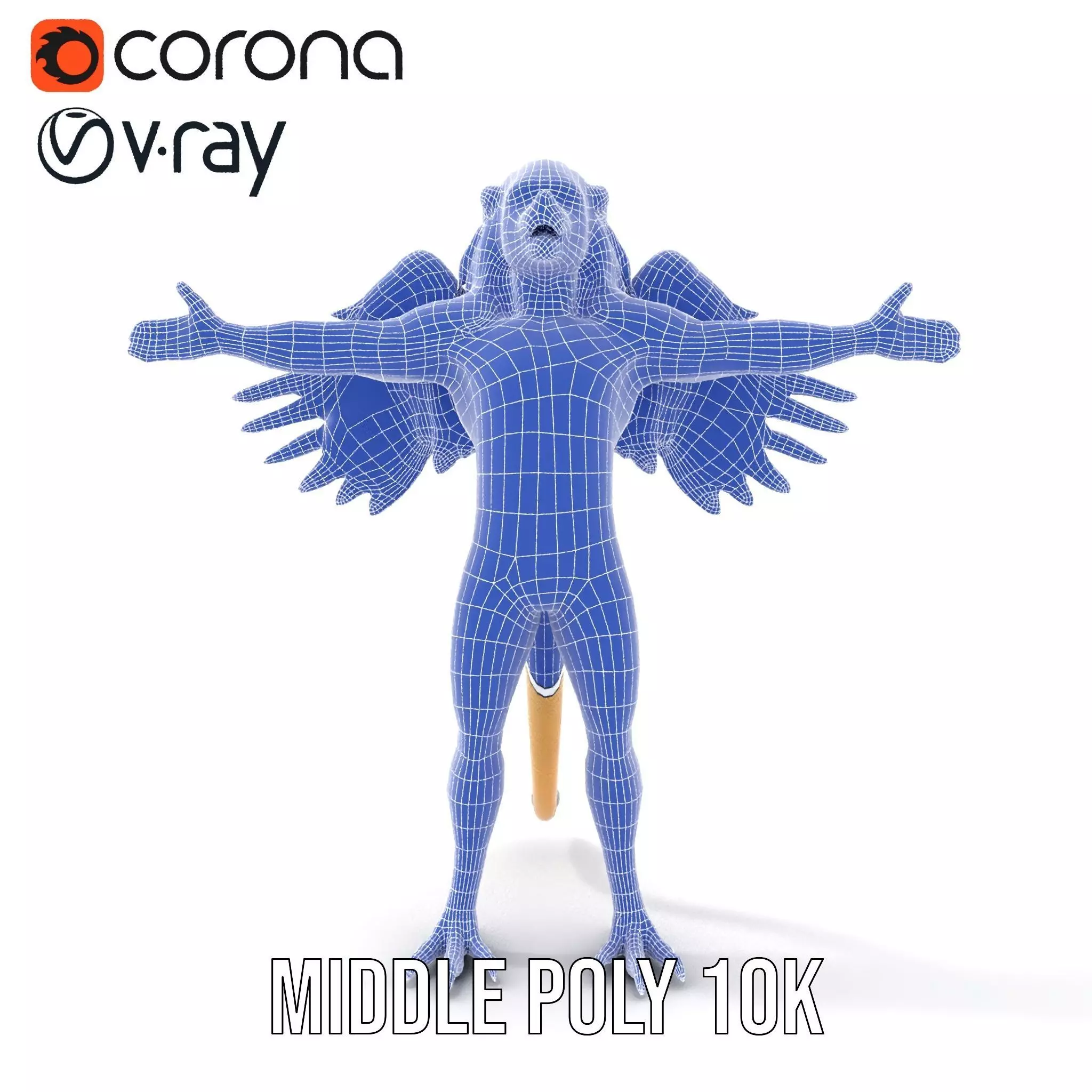 Winged Lion Hybrid Creature Model Pack Low-poly 3D model_10