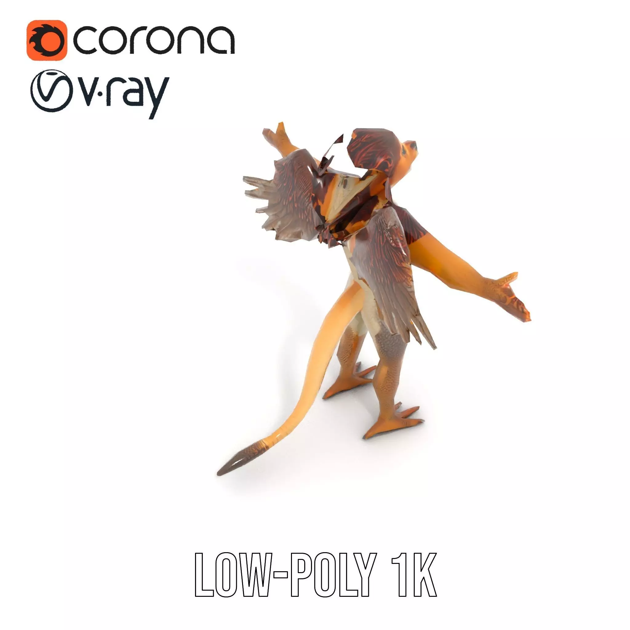 Winged Lion Hybrid Creature Model Pack Low-poly 3D model_22