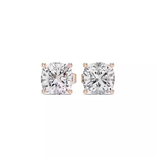 Solitaire Cushion Cut Diamond Stud Earring 3DM STL Video 3D print model