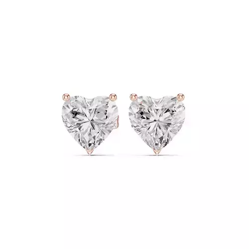 Solitaire Heart Cut Diamond Stud Earring 3DM STL Video 3D print model