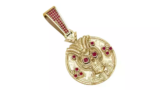 3D GOLD PENDANT 