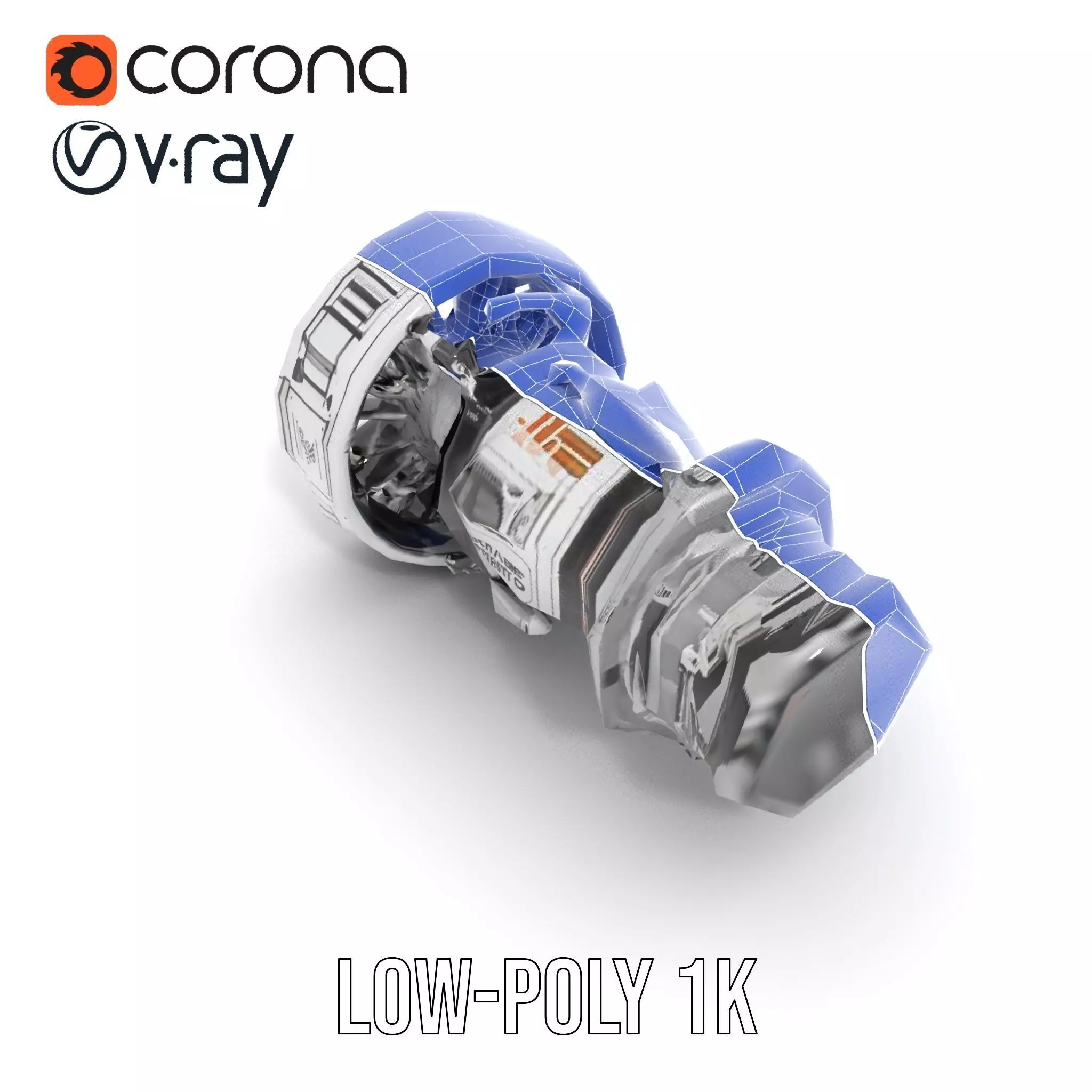 Futuristic Jet Engine model pack Low-poly 3D model_23