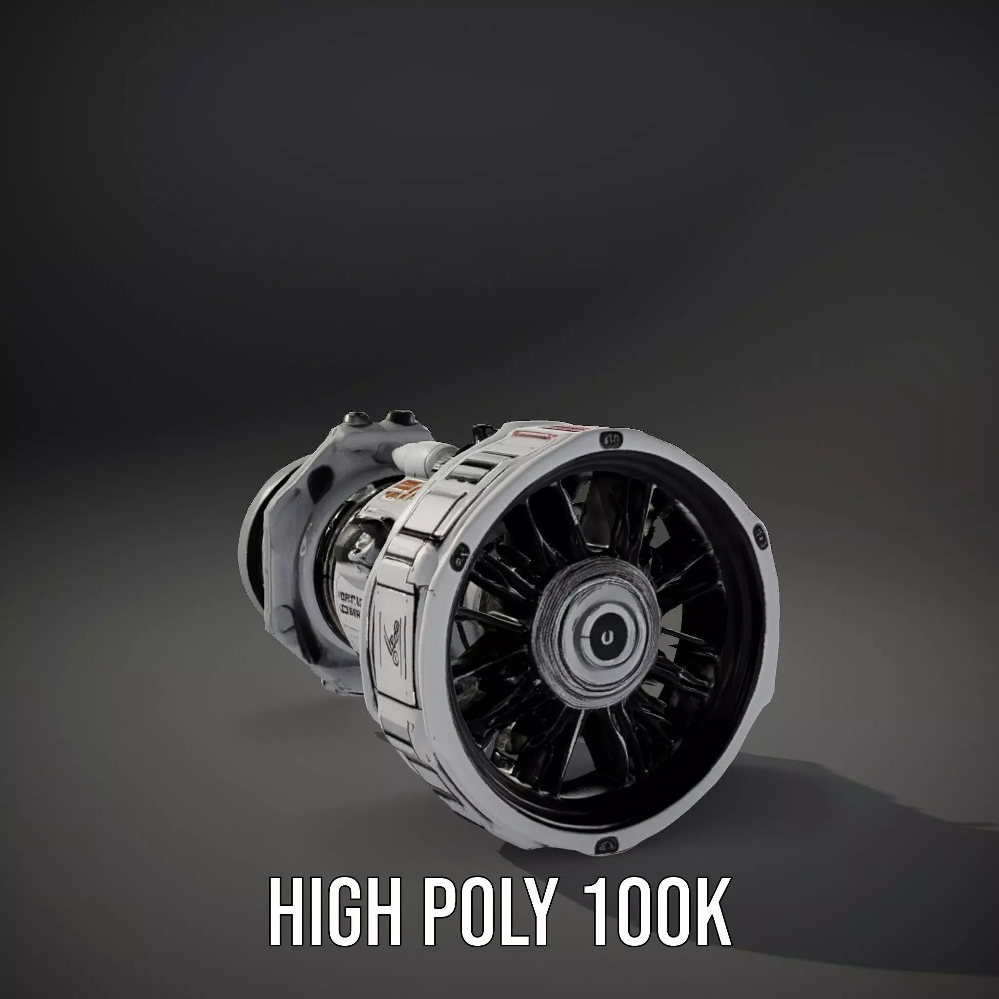Futuristic Jet Engine model pack Low-poly 3D model_18