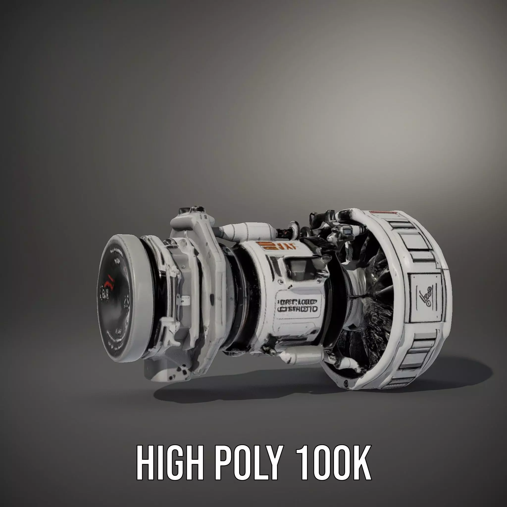 Futuristic Jet Engine model pack Low-poly 3D model_24