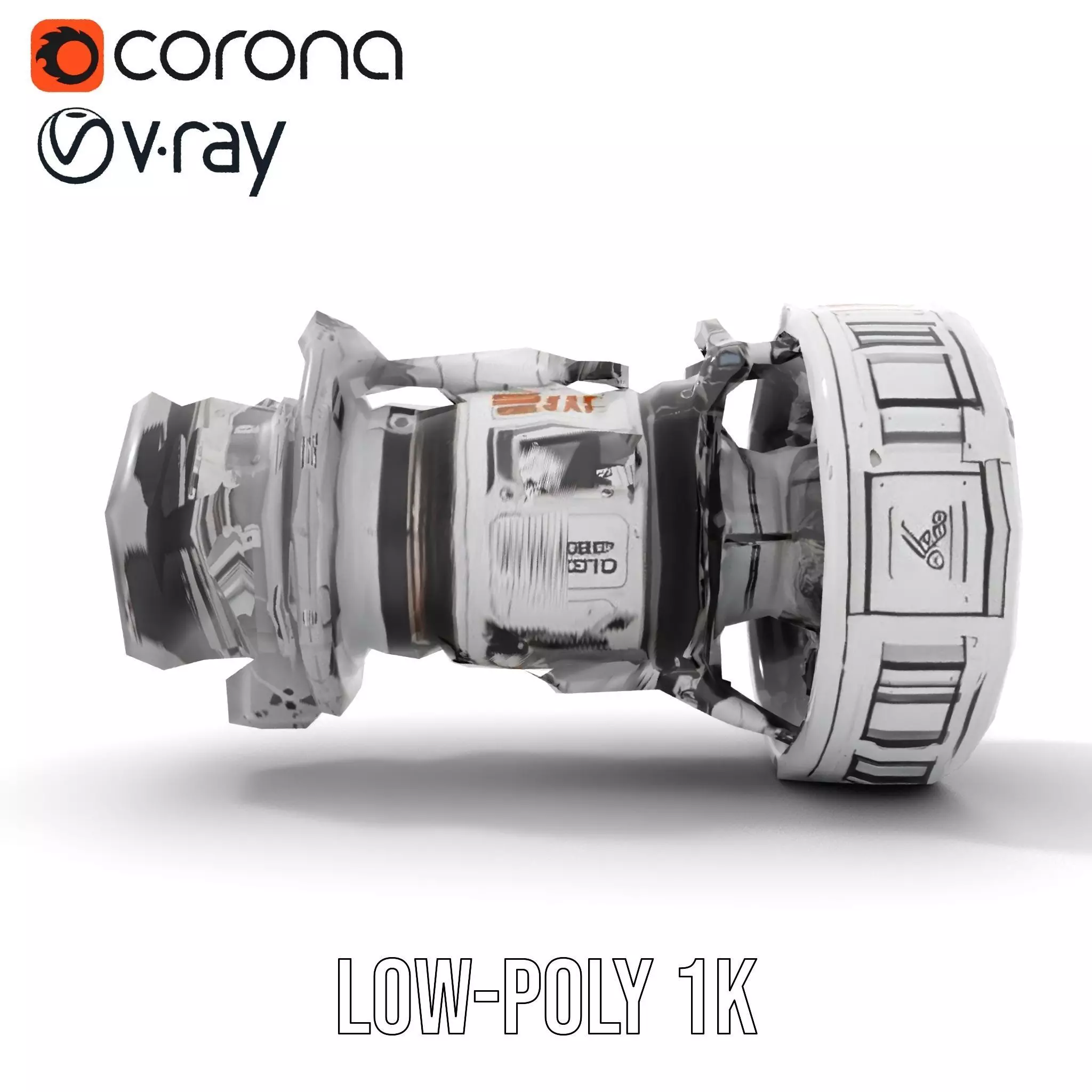 Futuristic Jet Engine model pack Low-poly 3D model_15