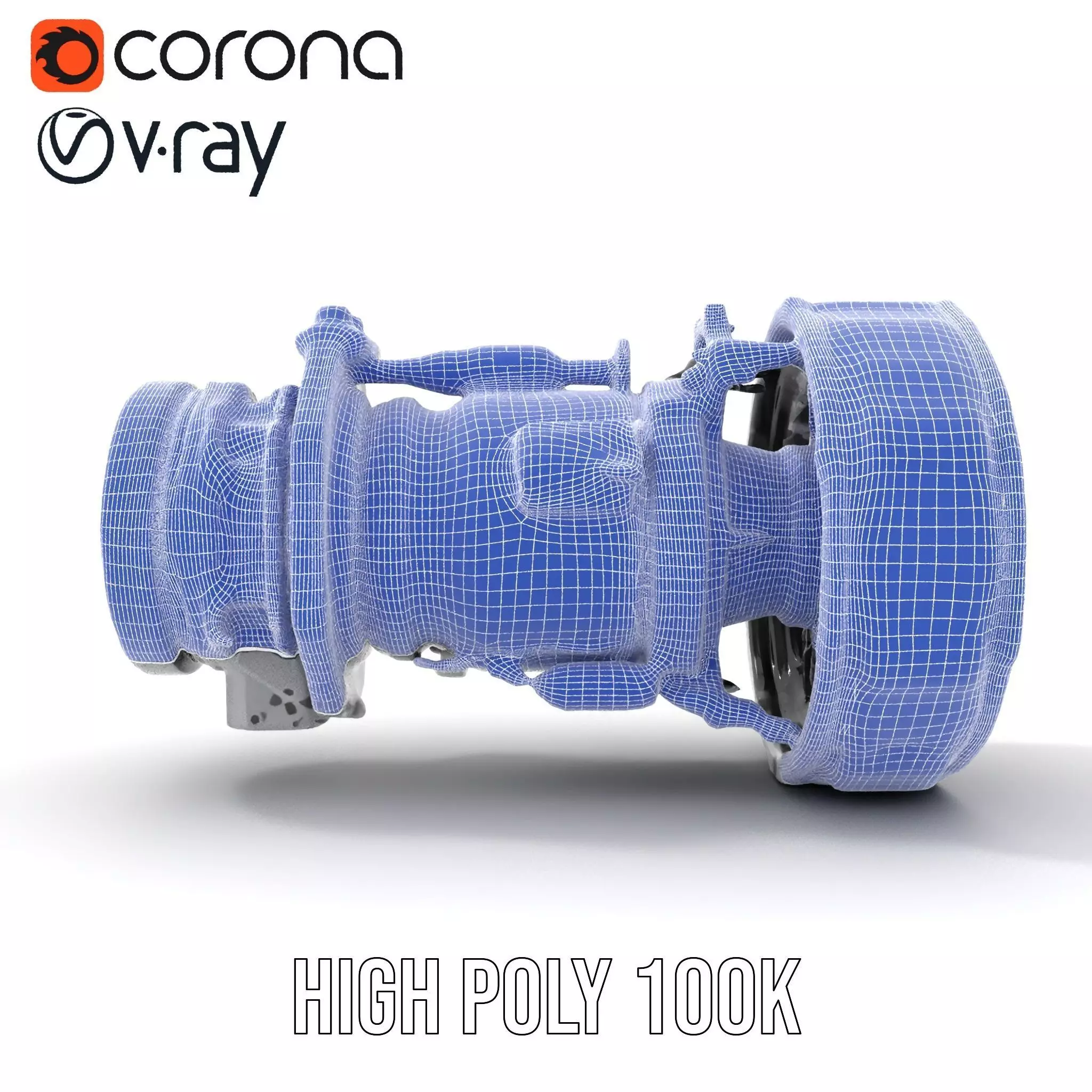 Futuristic Jet Engine model pack Low-poly 3D model_34