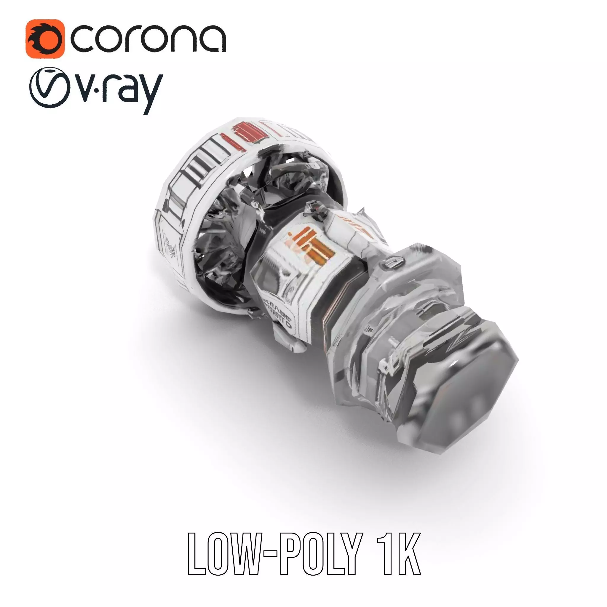 Futuristic Jet Engine model pack Low-poly 3D model_9