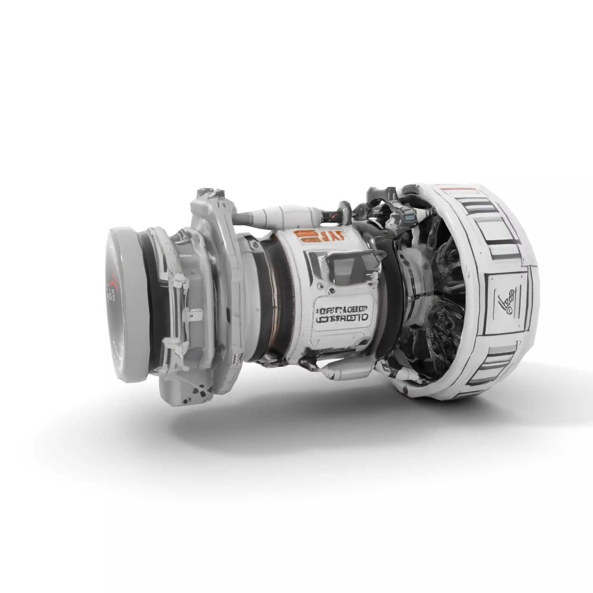 Futuristic Jet Engine model pack Low-poly 3D model_7