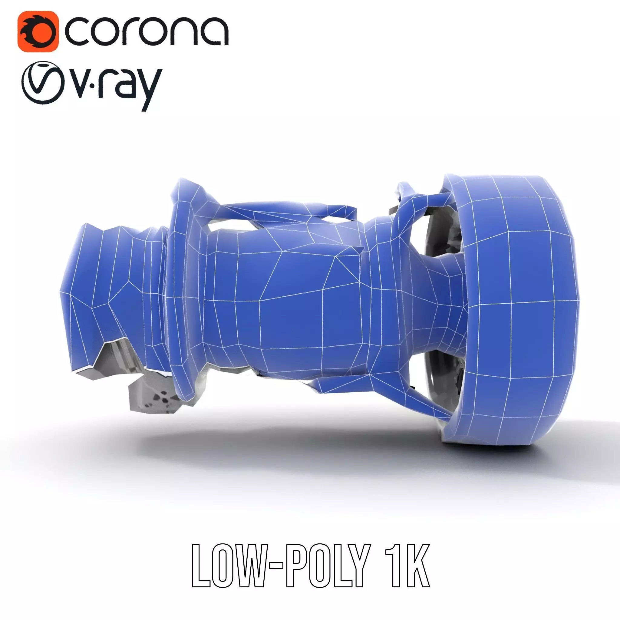 Futuristic Jet Engine model pack Low-poly 3D model_29