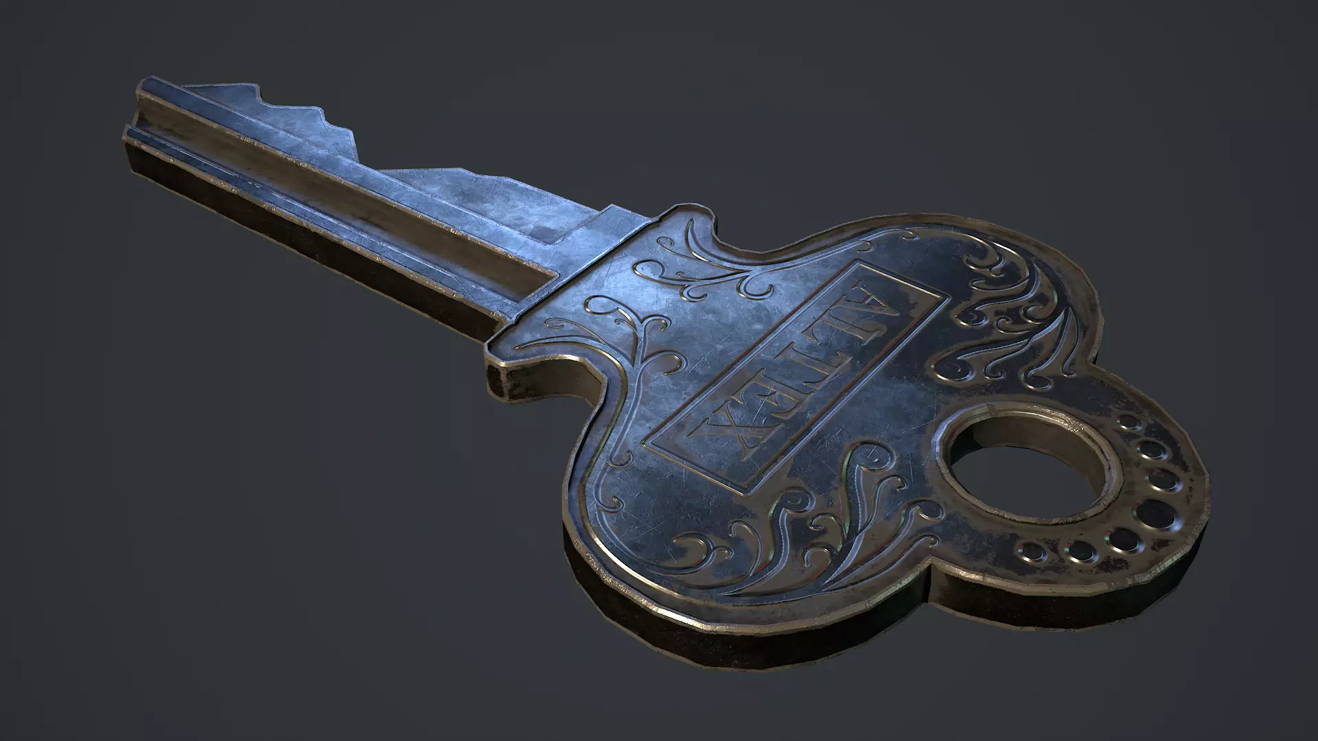 Locker Key Low-poly 3D model_10
