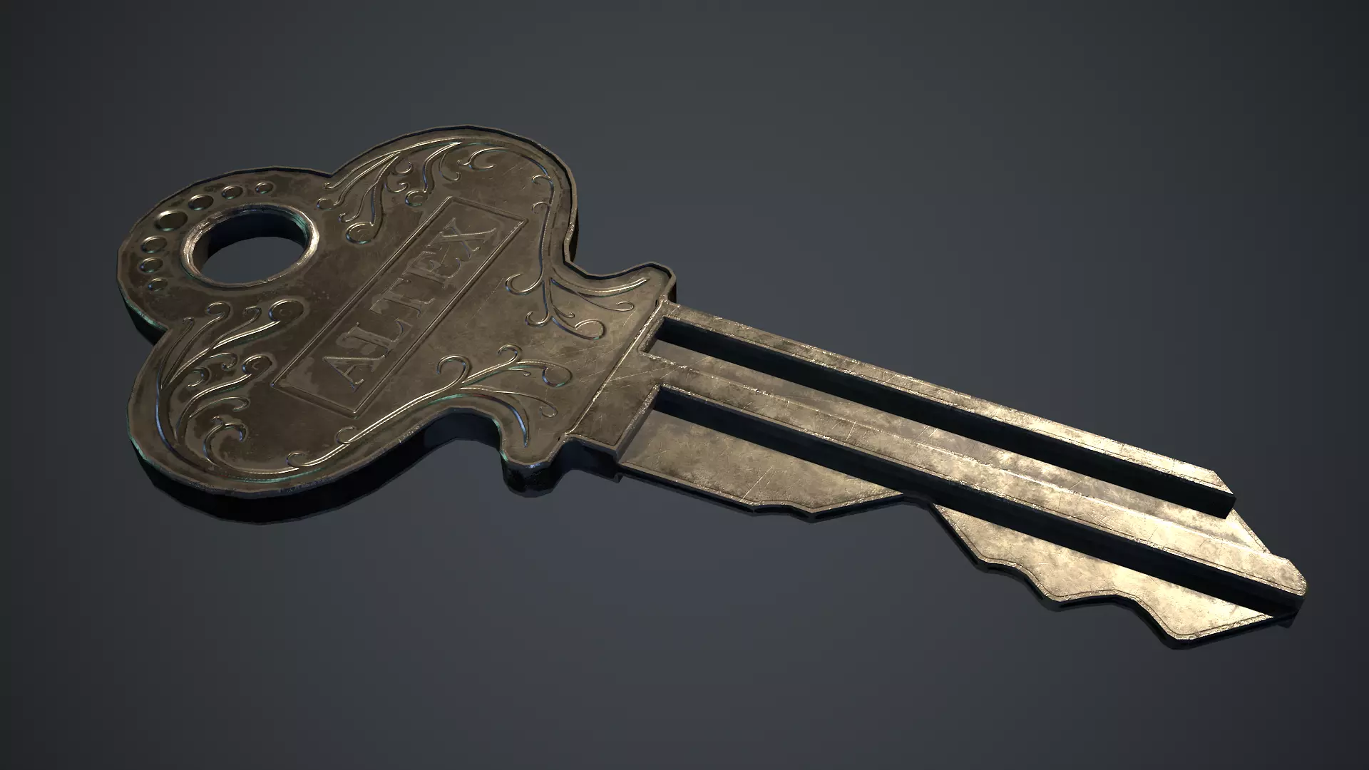 Locker Key Low-poly 3D model_5