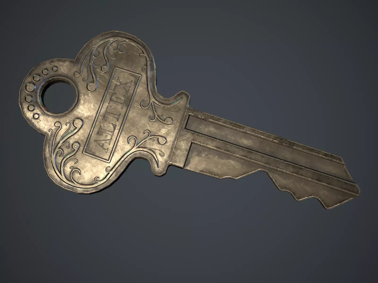 Locker Key Low-poly 3D model_8