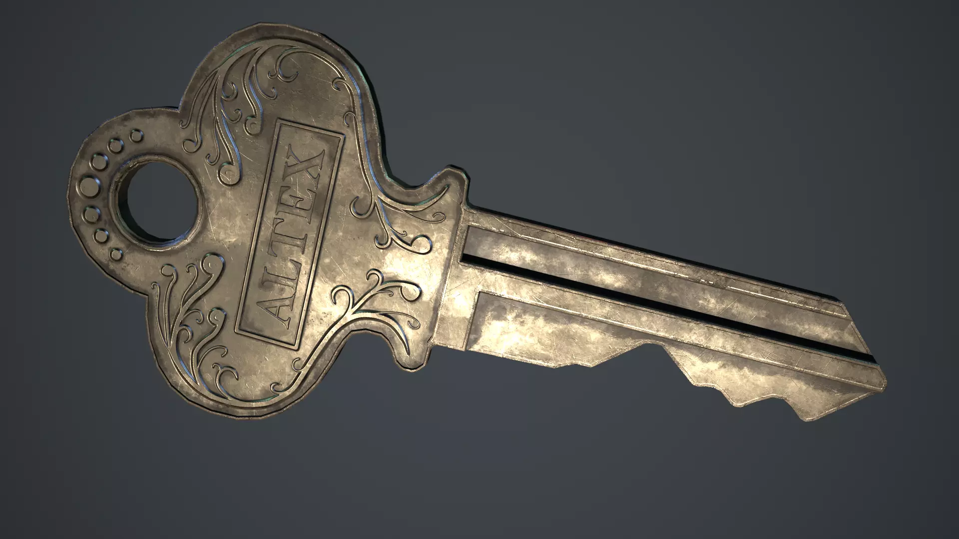 Locker Key Low-poly 3D model_11