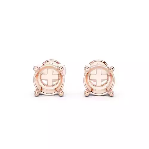 Solitaire Round Cut  Diamond Stud Earring 3DM STL Video