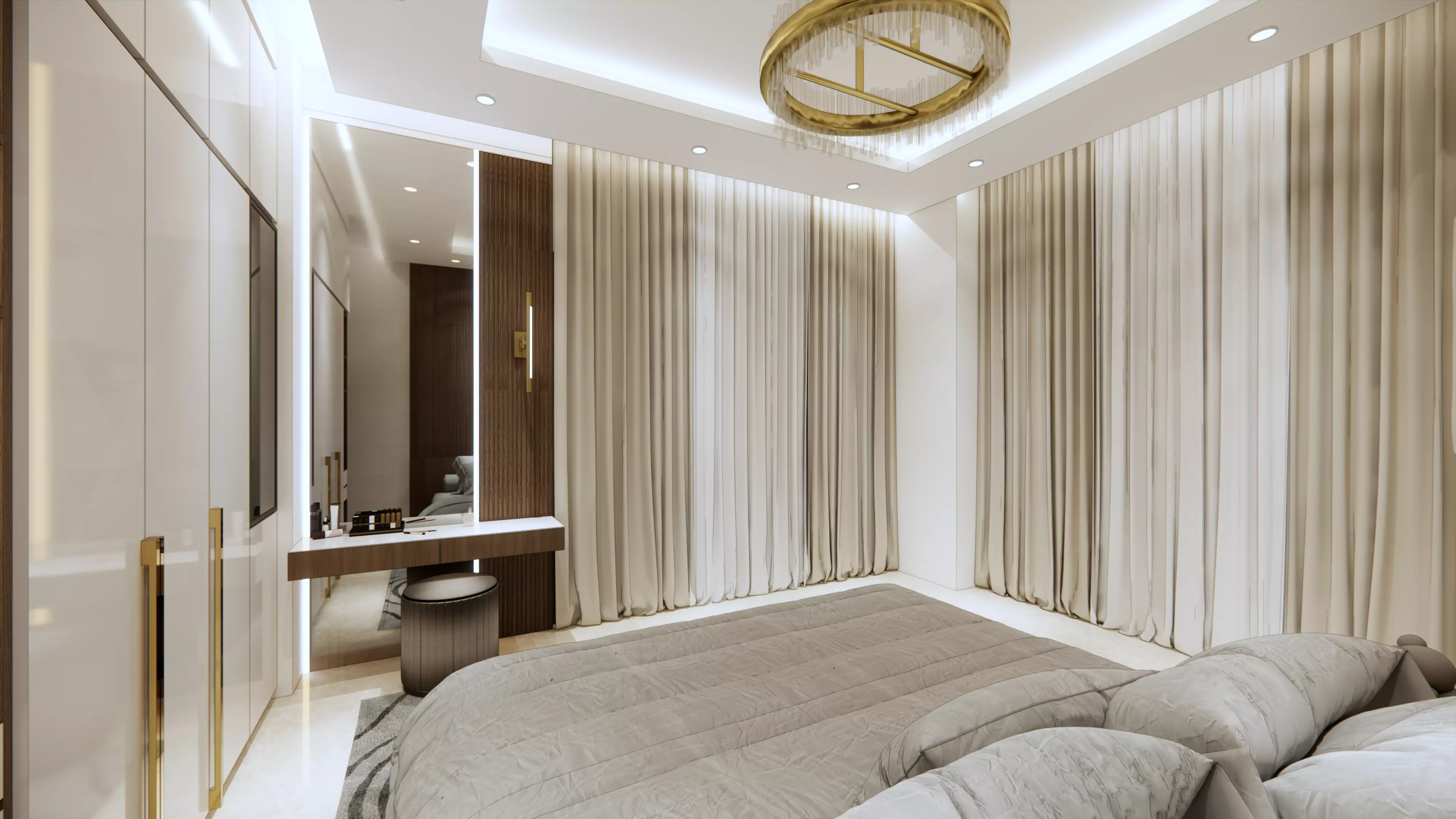 BEDROOM INTERIOR 10 Low-poly 3D model_7