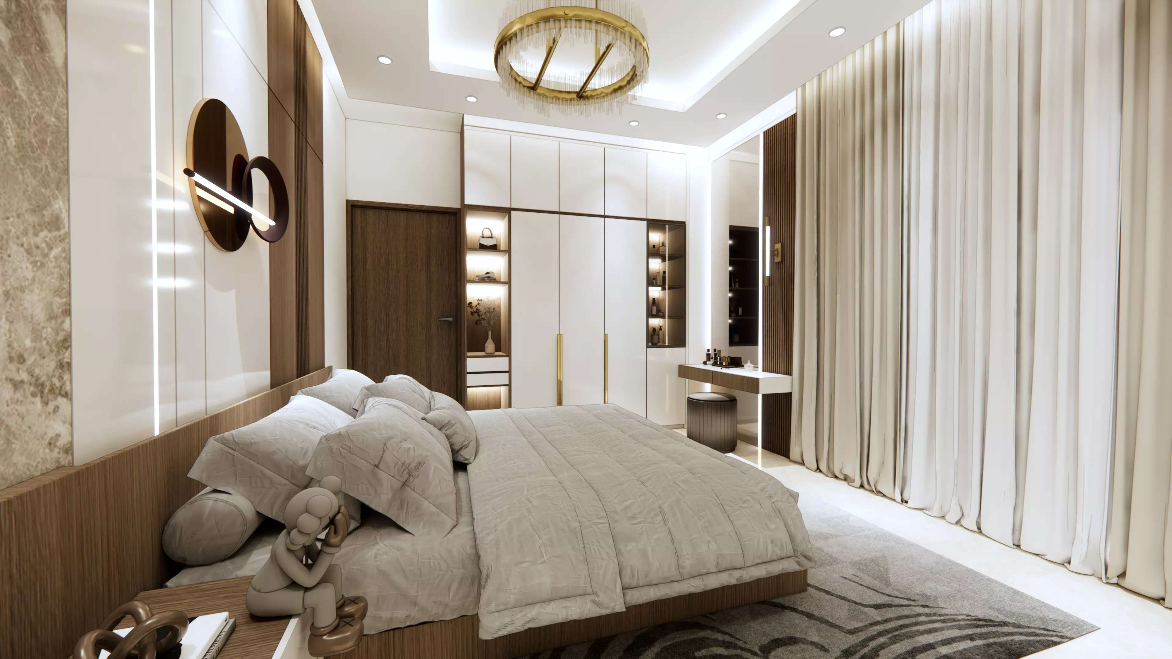 BEDROOM INTERIOR 10 Low-poly 3D model_5