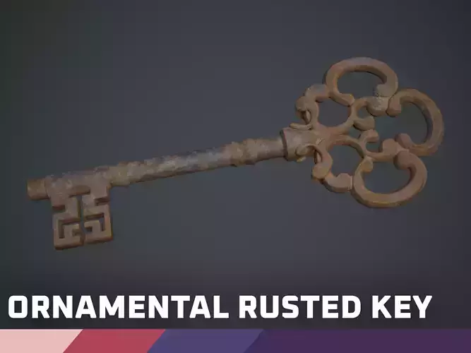 Ornamental Rusted Key
