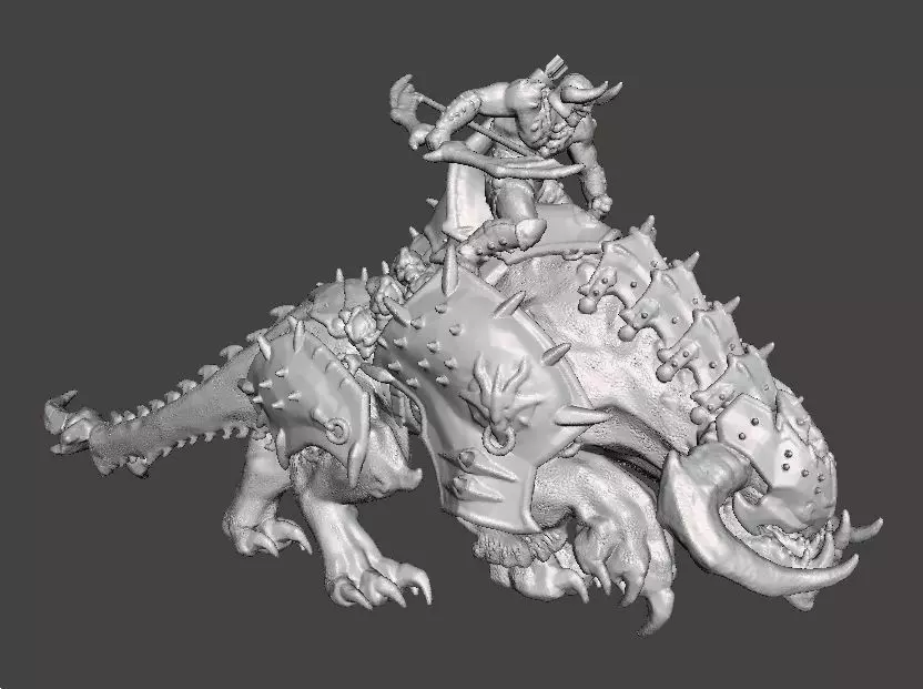 PINKY RIDER DEMON MINIATURE MODEL FIGURE FANTASY SCIFI GAMES RPG 3D print model_5