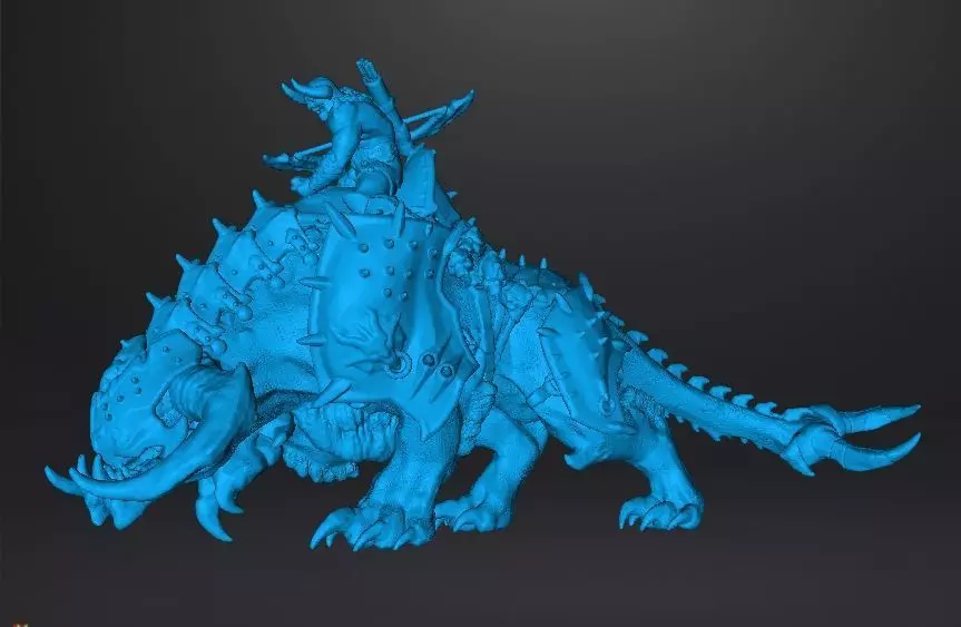 PINKY RIDER DEMON MINIATURE MODEL FIGURE FANTASY SCIFI GAMES RPG 3D print model_12