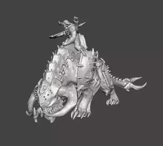 PINKY RIDER DEMON MINIATURE MODEL FIGURE FANTASY SCIFI GAMES RPG 3D print model