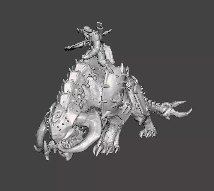 PINKY RIDER DEMON MINIATURE MODEL FIGURE FANTASY SCIFI GAMES RPG 3D print model_0