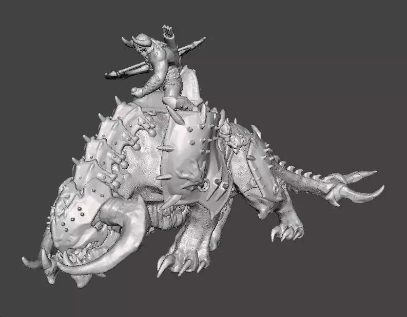 PINKY RIDER DEMON MINIATURE MODEL FIGURE FANTASY SCIFI GAMES RPG 3D print model_2