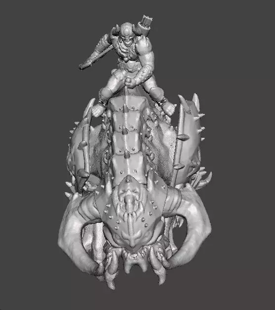 PINKY RIDER DEMON MINIATURE MODEL FIGURE FANTASY SCIFI GAMES RPG 3D print model_3