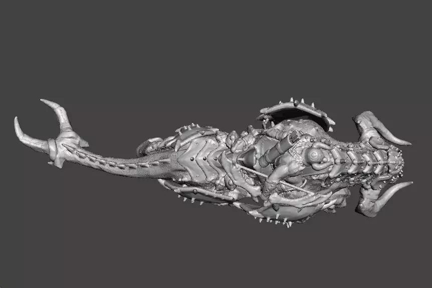 PINKY RIDER DEMON MINIATURE MODEL FIGURE FANTASY SCIFI GAMES RPG 3D print model_9