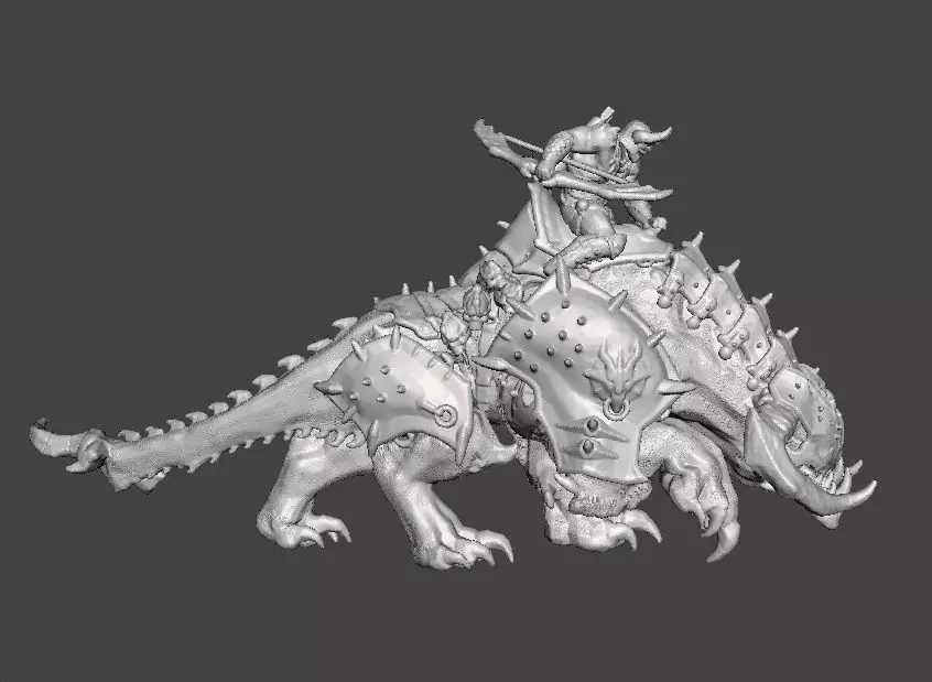 PINKY RIDER DEMON MINIATURE MODEL FIGURE FANTASY SCIFI GAMES RPG 3D print model_6