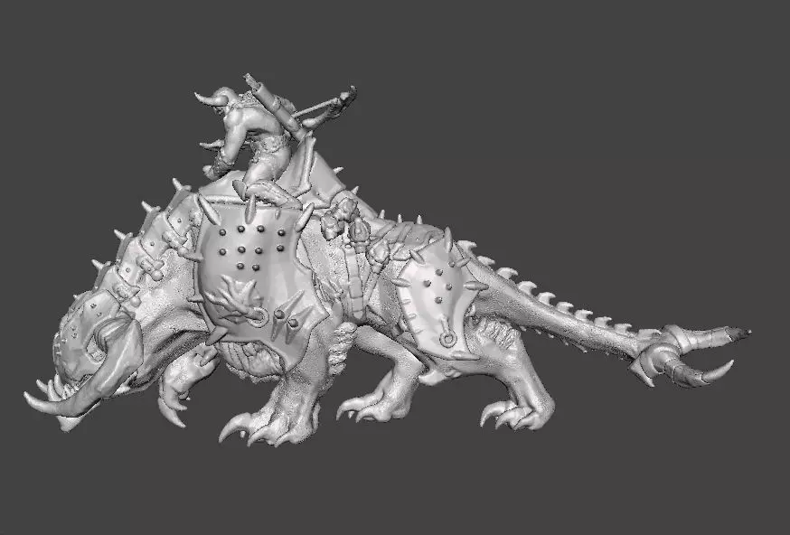 PINKY RIDER DEMON MINIATURE MODEL FIGURE FANTASY SCIFI GAMES RPG 3D print model_7