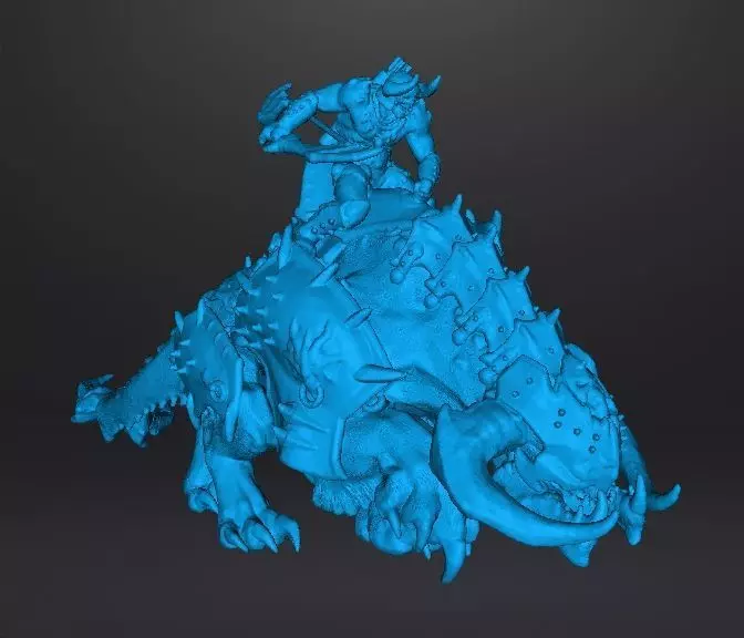 PINKY RIDER DEMON MINIATURE MODEL FIGURE FANTASY SCIFI GAMES RPG 3D print model_10