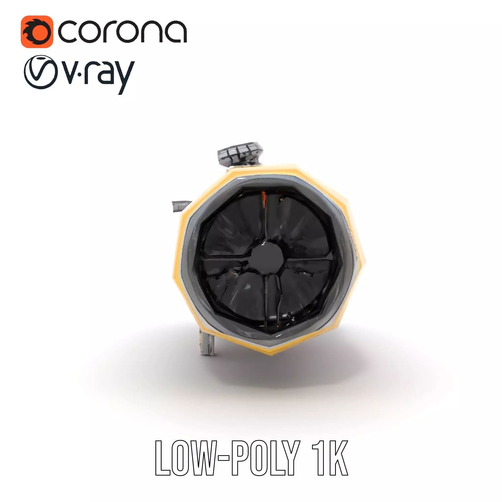 Advanced Turbojet Engine Model Pack Low-poly 3D model_13