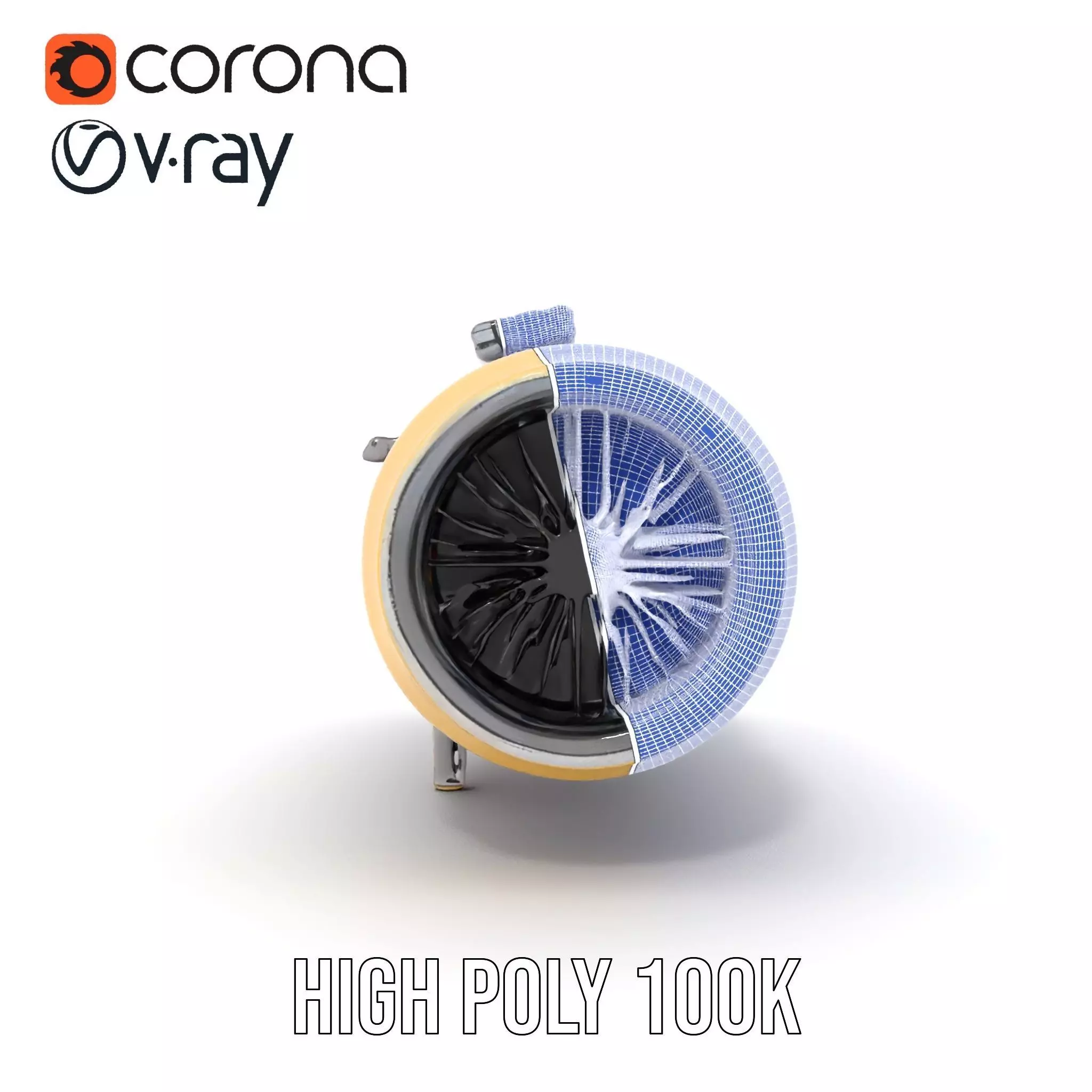 Advanced Turbojet Engine Model Pack Low-poly 3D model_34