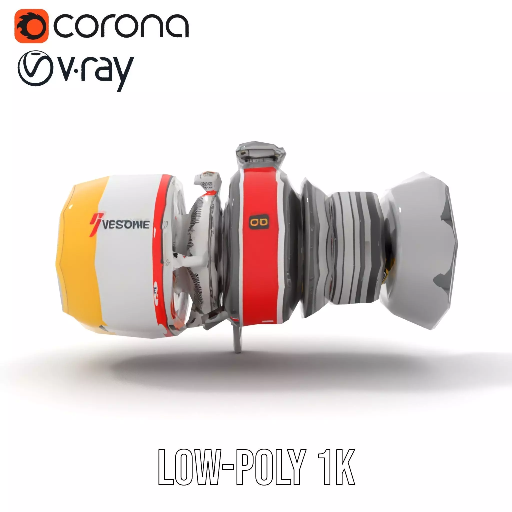 Advanced Turbojet Engine Model Pack Low-poly 3D model_15