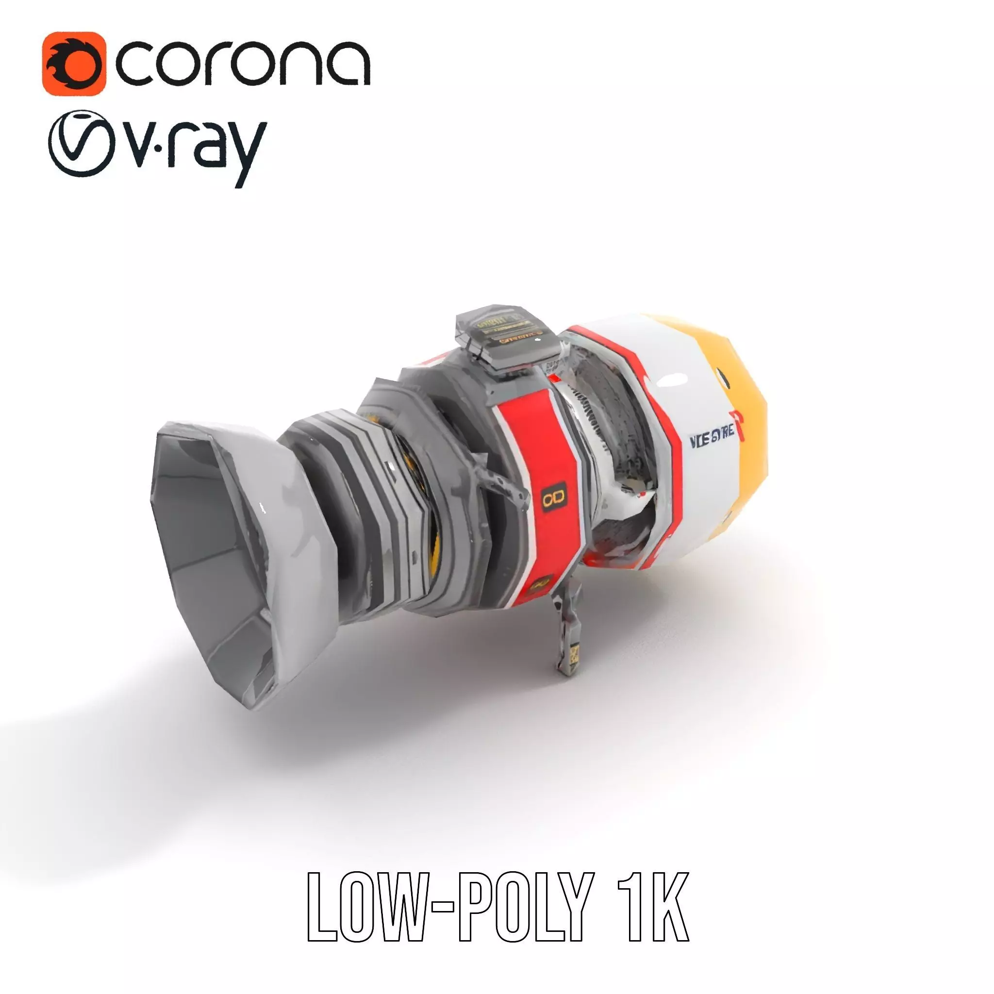 Advanced Turbojet Engine Model Pack Low-poly 3D model_23