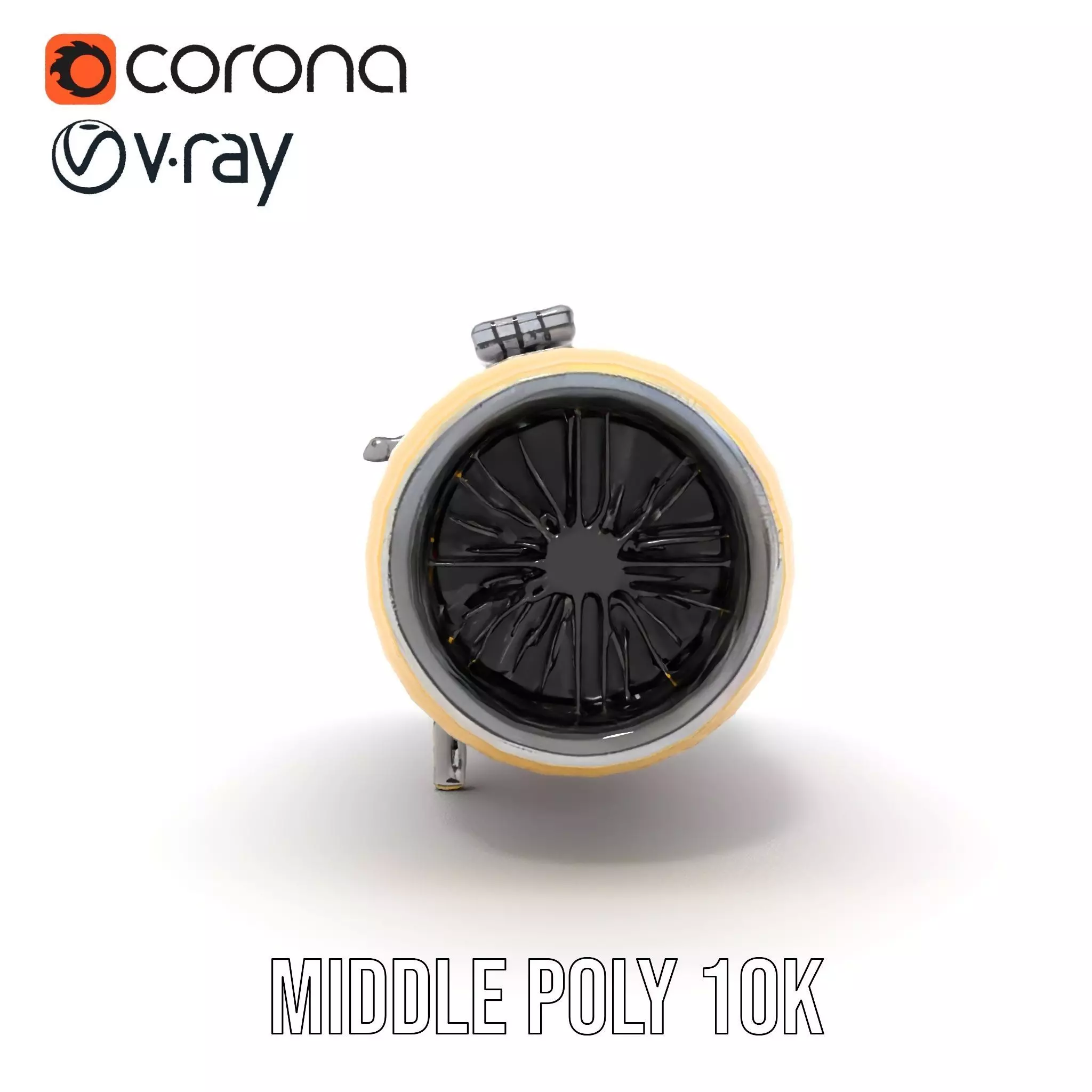 Advanced Turbojet Engine Model Pack Low-poly 3D model_17