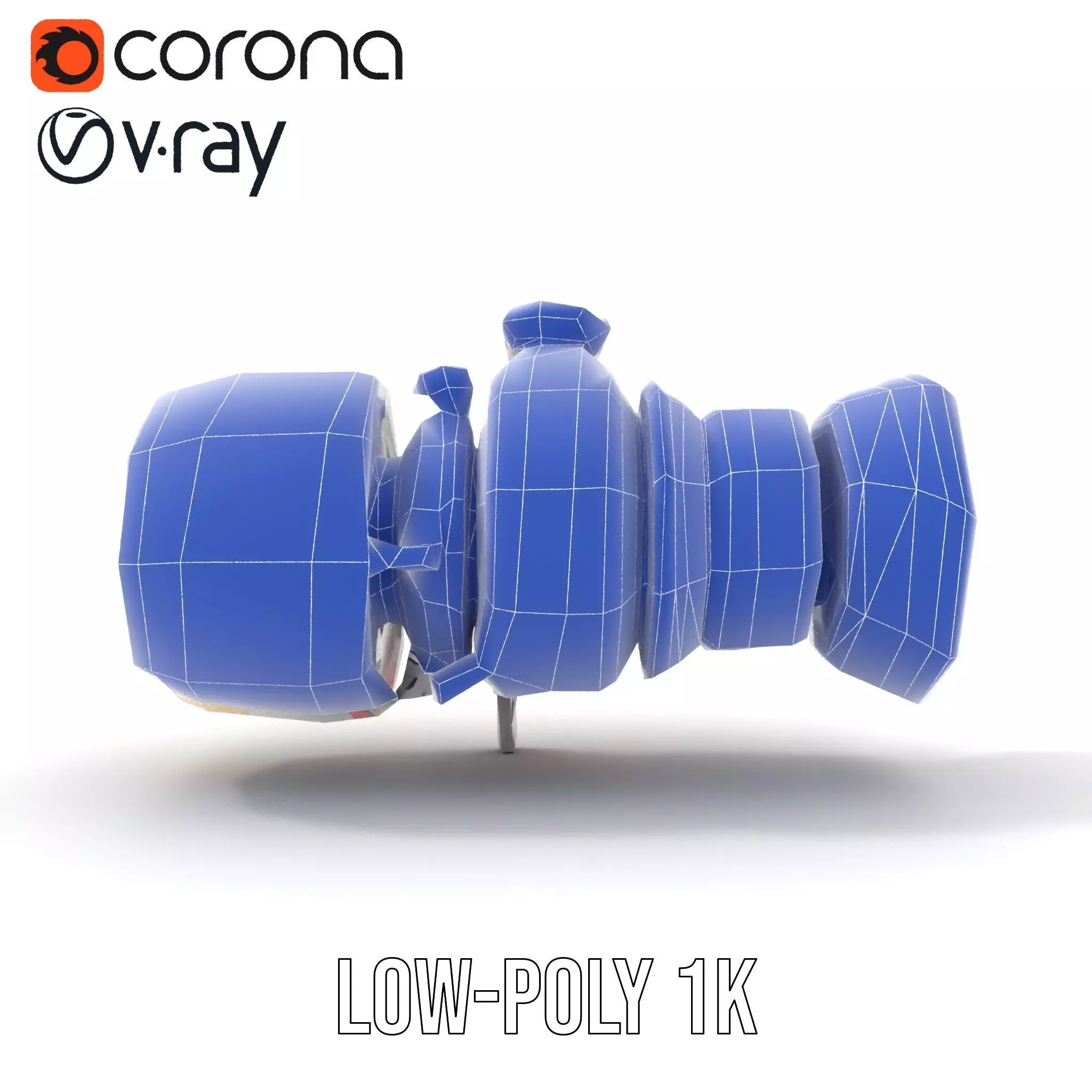 Advanced Turbojet Engine Model Pack Low-poly 3D model_28