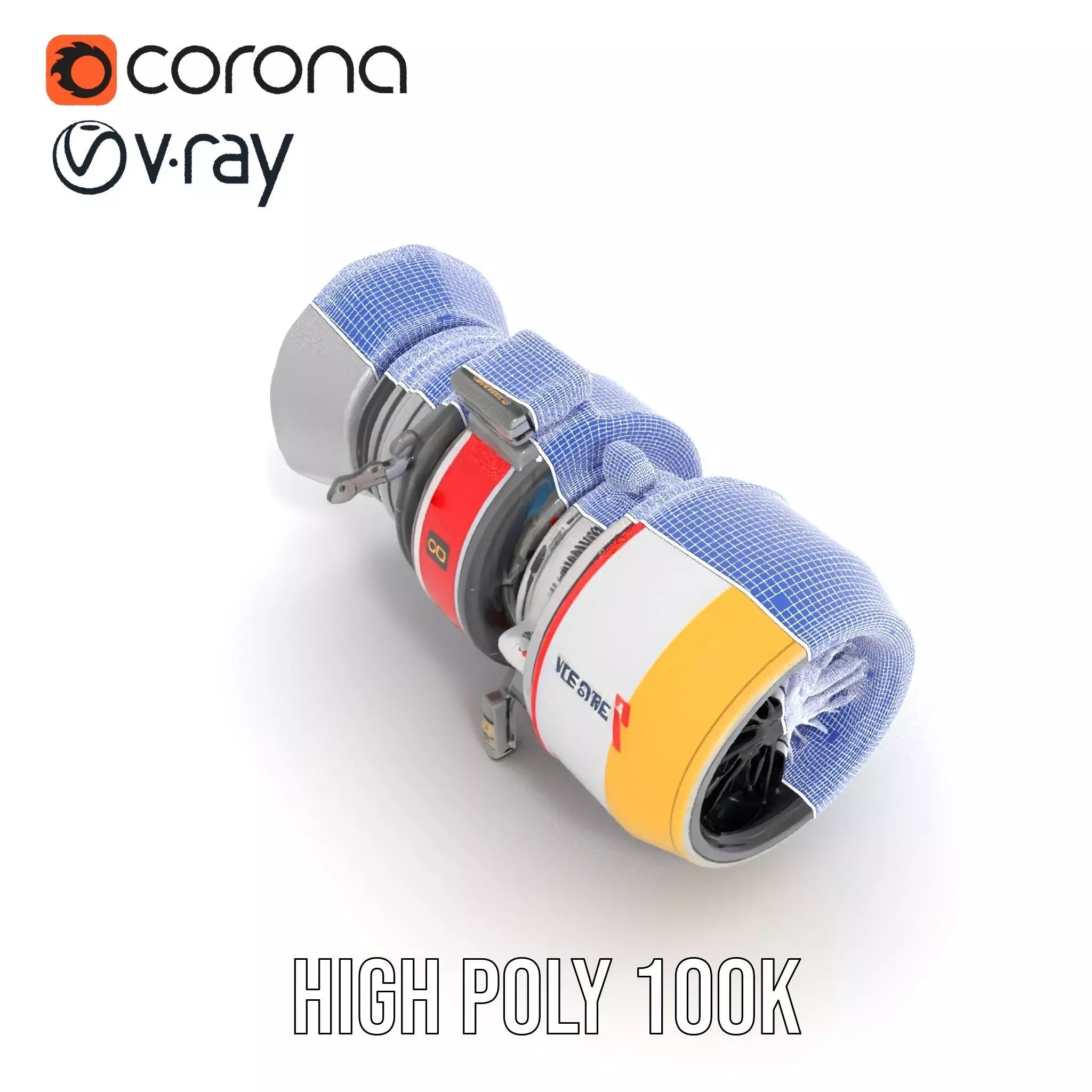 Advanced Turbojet Engine Model Pack Low-poly 3D model_33