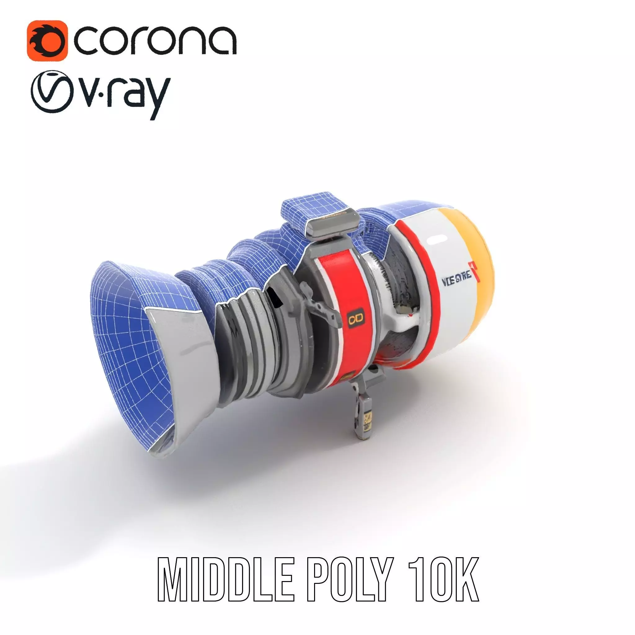 Advanced Turbojet Engine Model Pack Low-poly 3D model_27